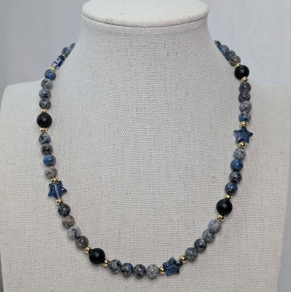 Custom Celestial Gemstone Convertible Choker/Wrap… - image 2